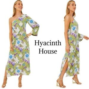 Hyacinth House Odelia Floral One-Shoulder Dress